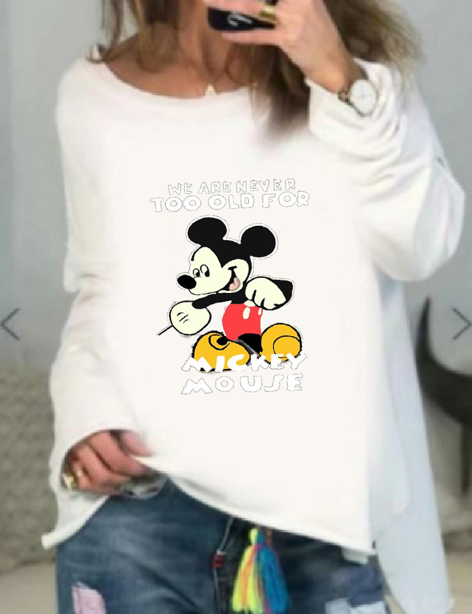 2020 New Autumn And Winter Plus Size Strapless Long Sleeve Printed Tops