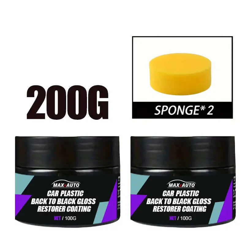 Car Plastic Restorer Back to Black Gloss Long-Lasting Coating Leather Renovator Auto Polish Cleaning Product