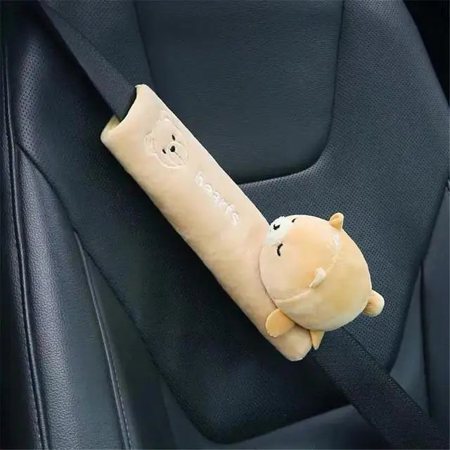 Cute Cartoon Car Seatbelt Cover Seat Belt Harness Cushion Shoulder Strap Protector Pad for Children/ Kids Toy animal Ornaments