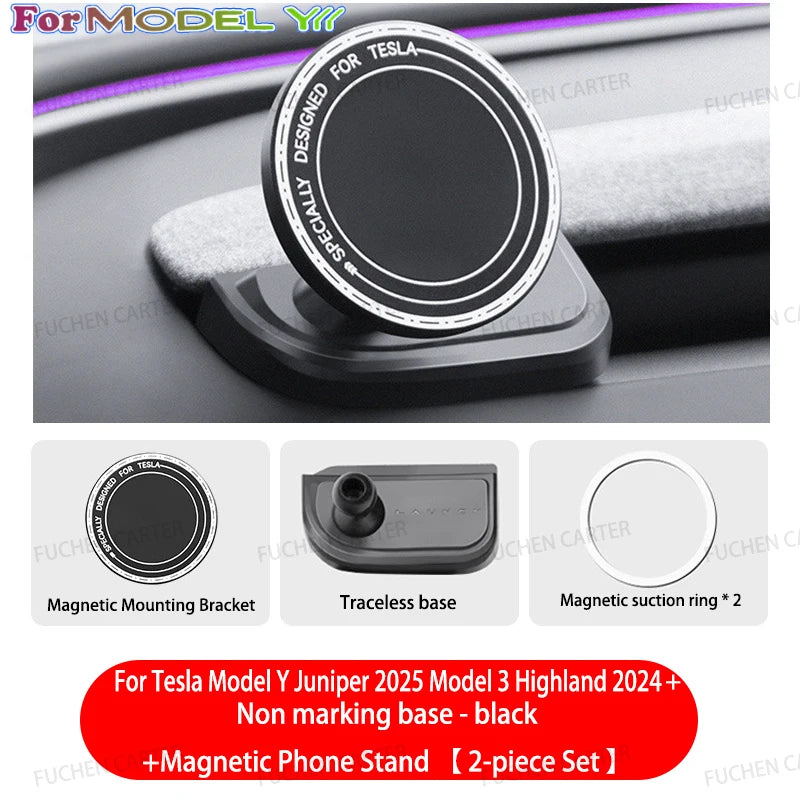 For Tesla Model 3 Y YL Highland Juniper 2026 Strong Magnetic adjustable Car Phone Bracket Vibration Proof Holder Car Accessories