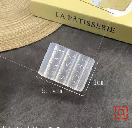 Nail Mold Cross 3D Carving Silicone Template Diy Manicure Decor Tools