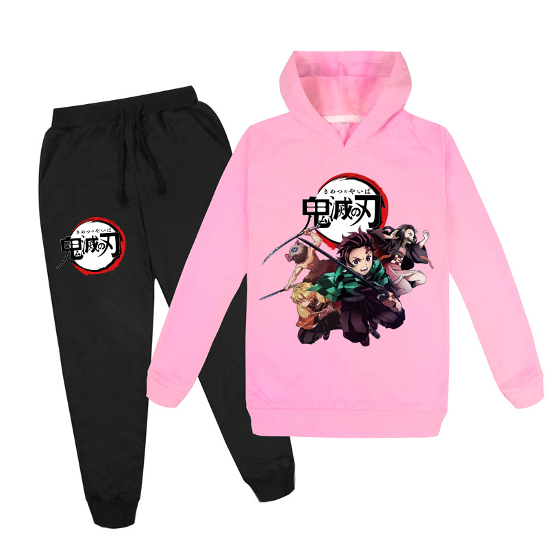 2020 Christmas Hot Sale Kimetsu no Yaiba Hoodie and Pants set for children
