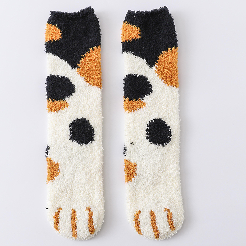 🔥Hot sale in autumn and winter🔥-Cute warm cat scratching socks