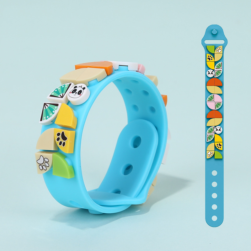 Christmas Hot sell🔥Kid's Educational toy-DIY Building Block Bracelet Jewelry Cartoon Bracelet Tide Silicone Wristband