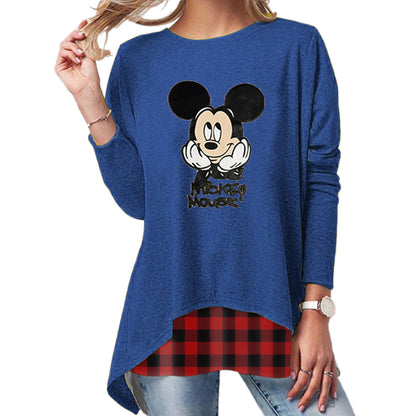 2020 New Plus Size Long Sleeve Tops-Printed C