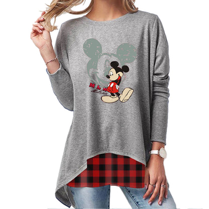 2020 New Plus Size Long Sleeve Tops-Printed A