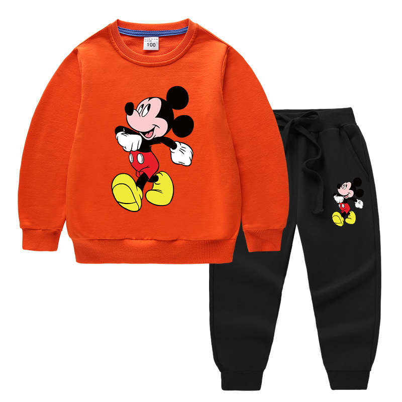 2020 Children's Autumn And Winter Cartoon Sweater Sets Printing A
