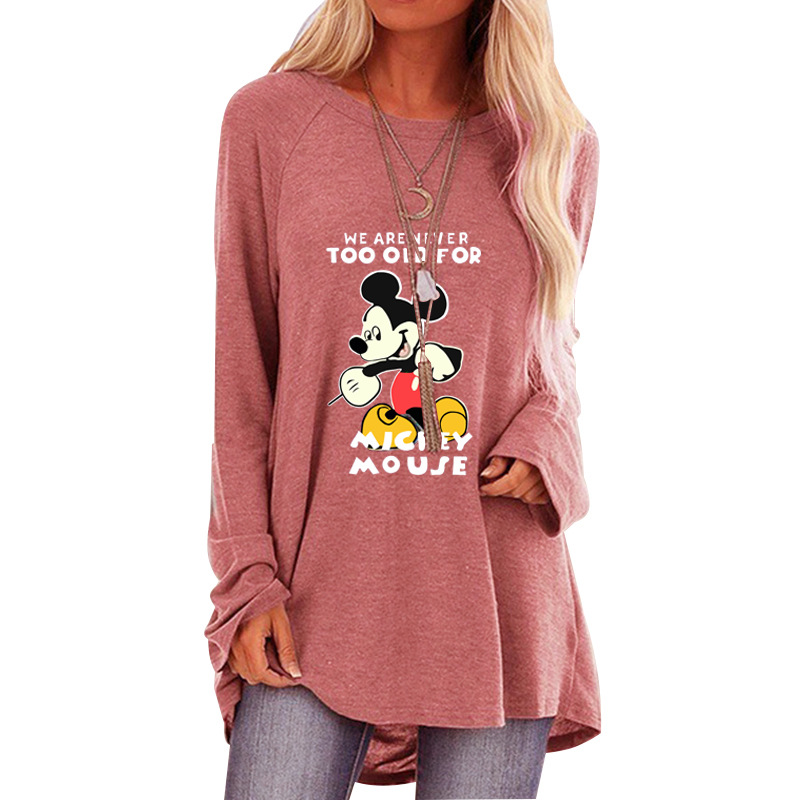 2020 new autumn and winter plus size printed tops