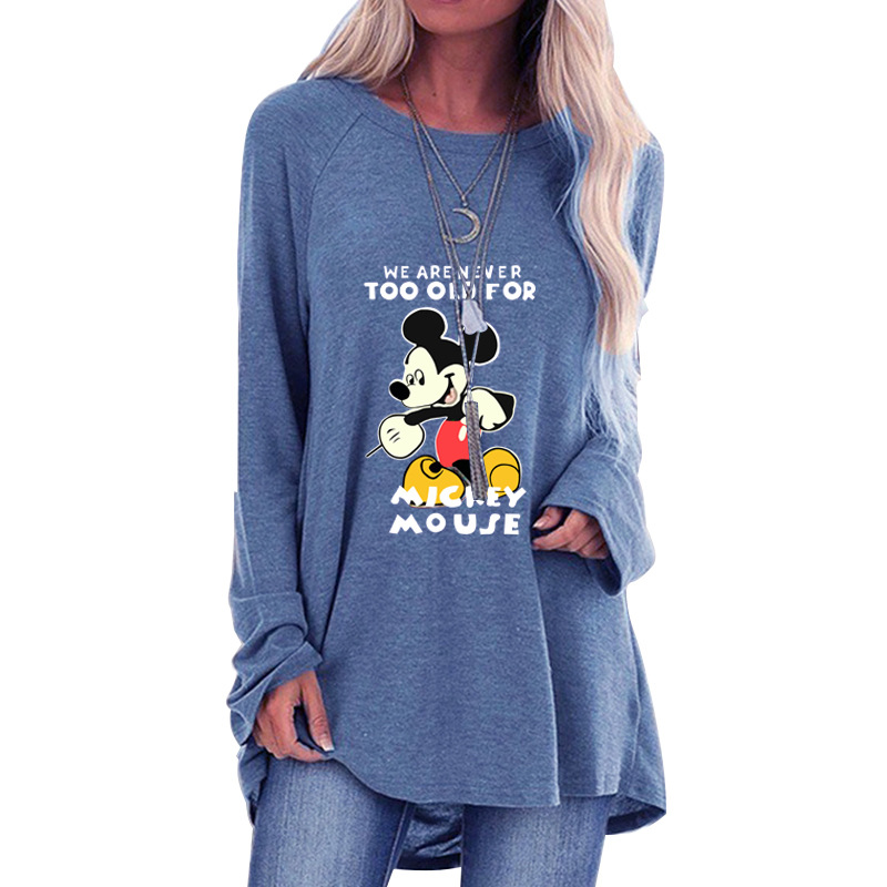 2020 new autumn and winter plus size printed tops