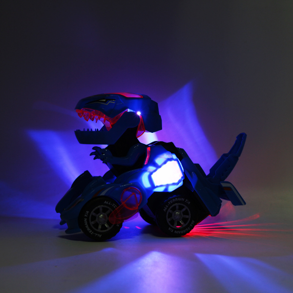 🌟Christmas Best Gifts for child🎁Deformed dinosaur LED Car