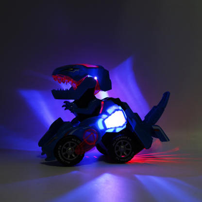 🌟Christmas Best Gifts for child🎁Deformed dinosaur LED Car