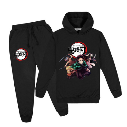 2020 Christmas Hot Sale Kimetsu no Yaiba Hoodie and Pants set for children