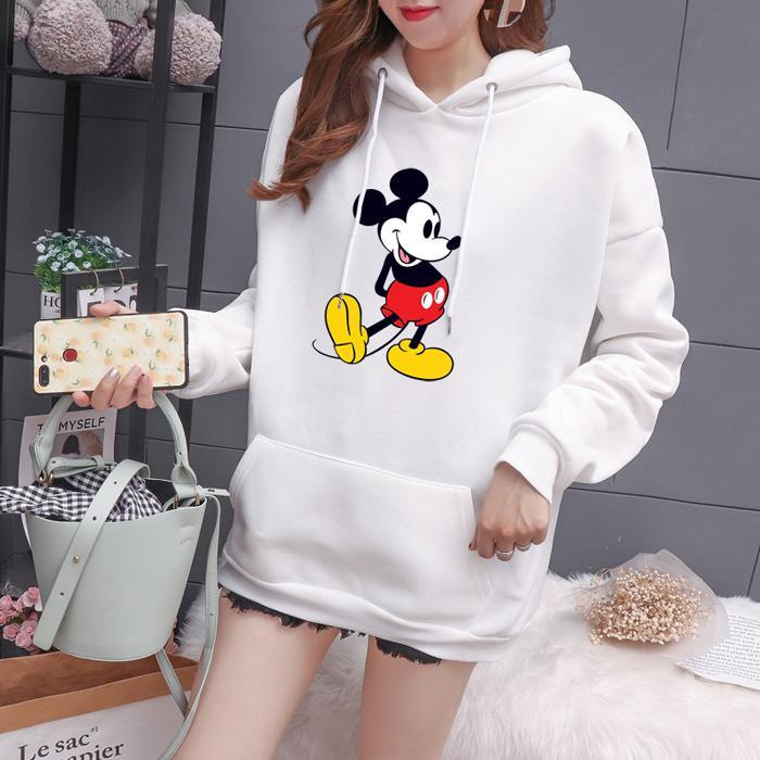 2020 New Autumn And Winter Plus Size Long Sleeve Printed Hoodie A With Pocket