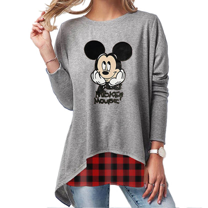 2020 New Plus Size Long Sleeve Tops-Printed C