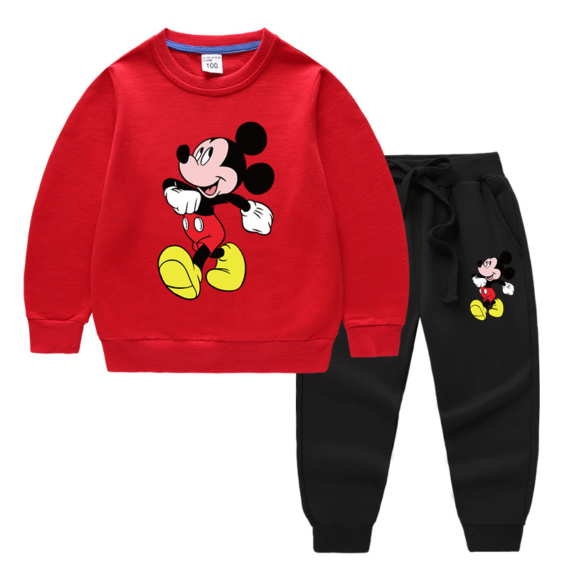 2020 Children's Autumn And Winter Cartoon Sweater Sets Printing A