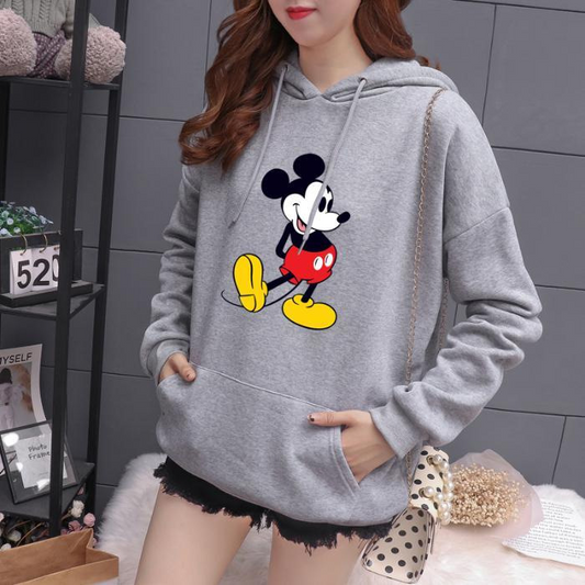 2020 New Autumn And Winter Plus Size Long Sleeve Printed Hoodie A With Pocket