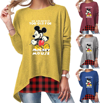 2020 New Plus Size Long Sleeve Tops-Printed B