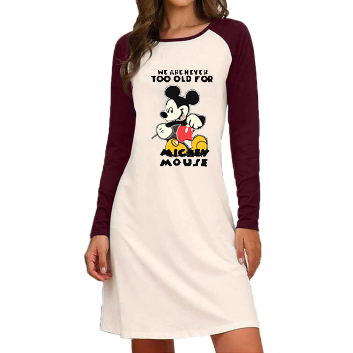 2020 new autumn and winter plus size long sleeve printed dress