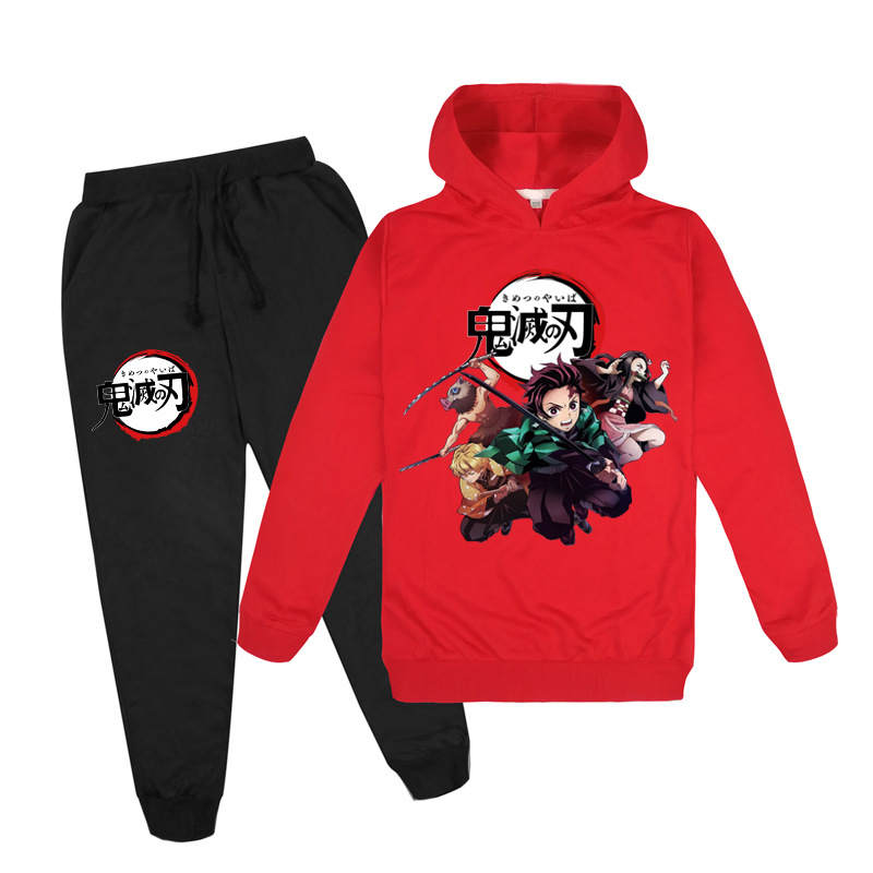 2020 Christmas Hot Sale Kimetsu no Yaiba Hoodie and Pants set for children