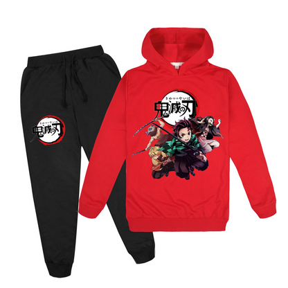 2020 Christmas Hot Sale Kimetsu no Yaiba Hoodie and Pants set for children