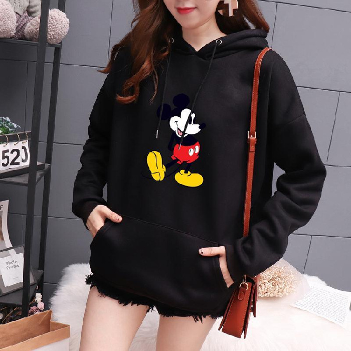 2020 New Autumn And Winter Plus Size Long Sleeve Printed Hoodie A With Pocket
