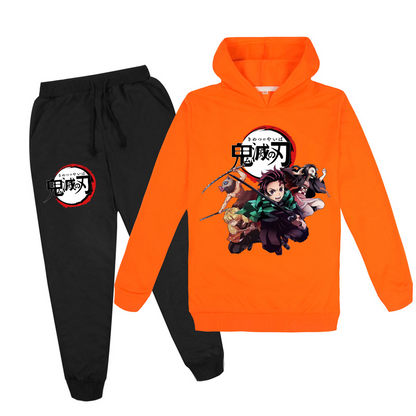 2020 Christmas Hot Sale Kimetsu no Yaiba Hoodie and Pants set for children