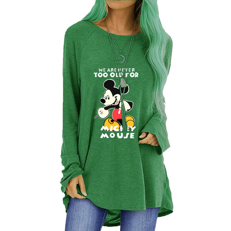 2020 new autumn and winter plus size printed tops