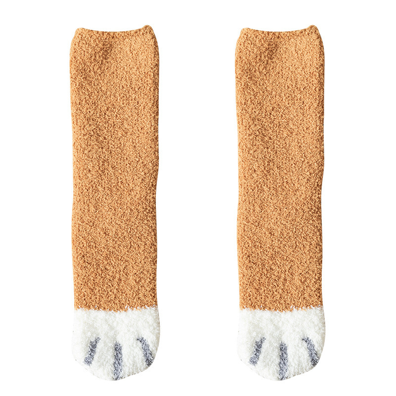 🔥Hot sale in autumn and winter🔥-Cute warm cat scratching socks