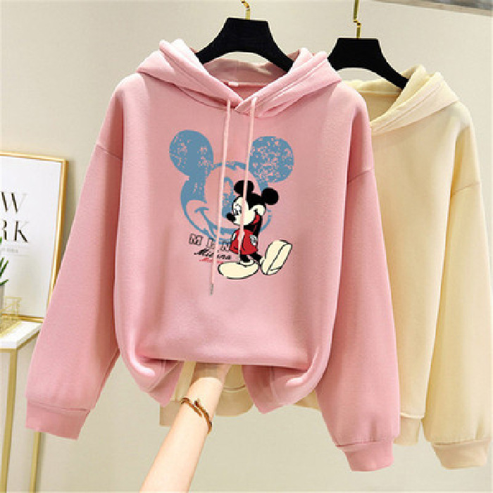 2020 New Autumn And Winter Plus Size Long Sleeve Printed Hoodie B