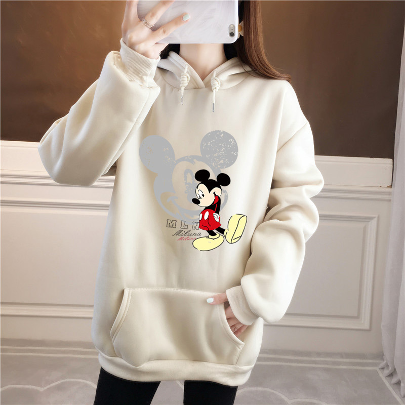 2020 New Autumn And Winter Plus Size Long Sleeve Printed Hoodie B With Pocket
