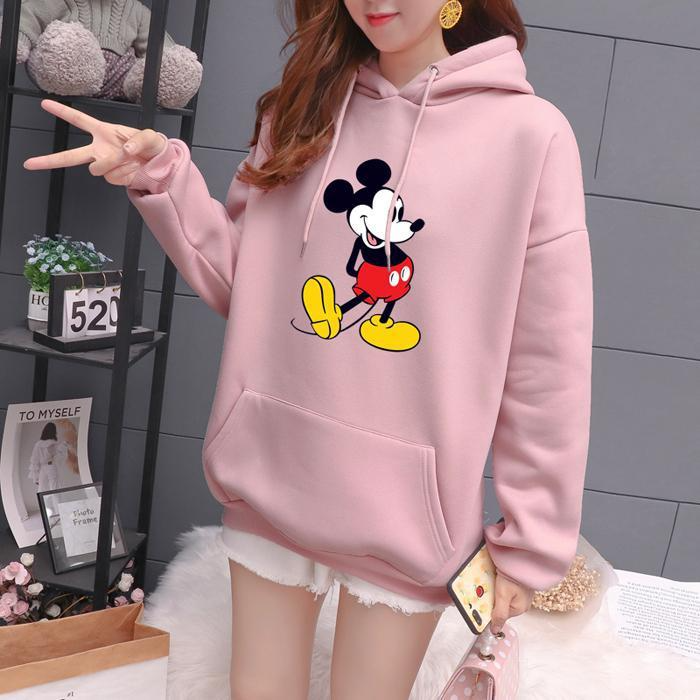 2020 New Autumn And Winter Plus Size Long Sleeve Printed Hoodie A With Pocket