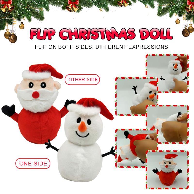 🌟Christmas Hot Sales🌟 2020 New Dated Snowman Dolls For Child🎁Reversible Snowman Plush Toy