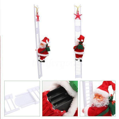 🌟Christmas Hot Sales🌟 2020 Dated Best Decoration🎁Ladder Climbing Santa Claus Hanging Christmas Decorations Ornament Tree Indoor Outdoor Xmas Party Home Door Wall