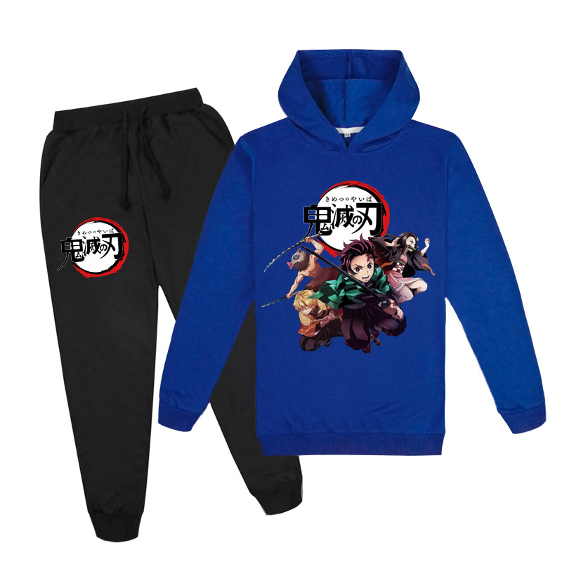 2020 Christmas Hot Sale Kimetsu no Yaiba Hoodie and Pants set for children