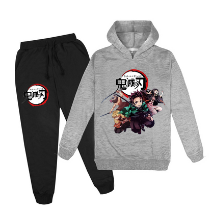 2020 Christmas Hot Sale Kimetsu no Yaiba Hoodie and Pants set for children