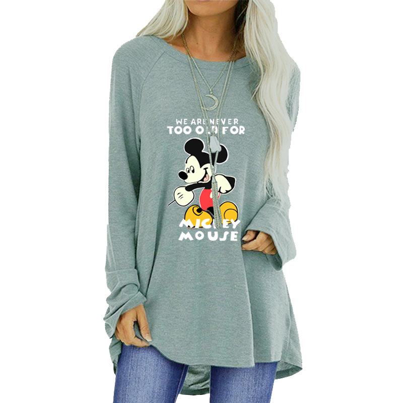2020 new autumn and winter plus size printed tops