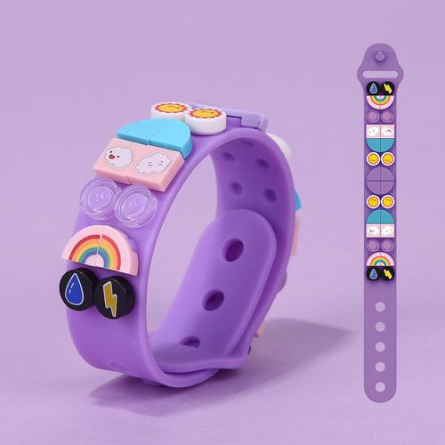 Christmas Hot sell🔥Kid's Educational toy-DIY Building Block Bracelet Jewelry Cartoon Bracelet Tide Silicone Wristband