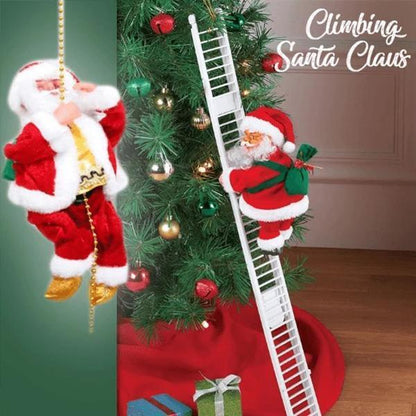 🌟Christmas Hot Sales🌟 2020 Dated Best Decoration🎁Ladder Climbing Santa Claus Hanging Christmas Decorations Ornament Tree Indoor Outdoor Xmas Party Home Door Wall