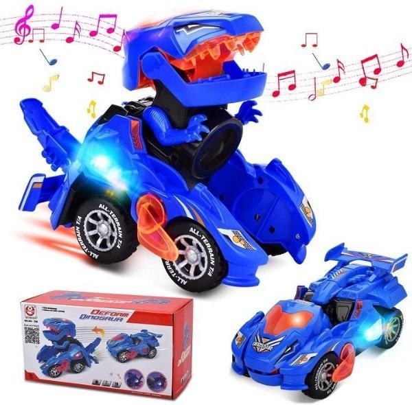 🌟Christmas Best Gifts for child🎁Deformed dinosaur LED Car