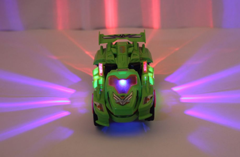 🌟Christmas Best Gifts for child🎁Deformed dinosaur LED Car