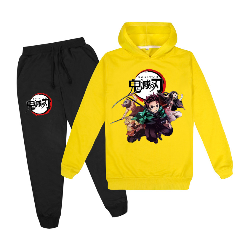 2020 Christmas Hot Sale Kimetsu no Yaiba Hoodie and Pants set for children