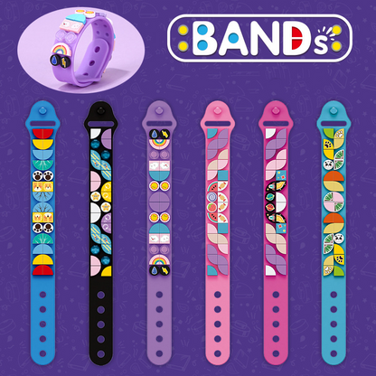 Christmas Hot sell🔥Kid's Educational toy-DIY Building Block Bracelet Jewelry Cartoon Bracelet Tide Silicone Wristband