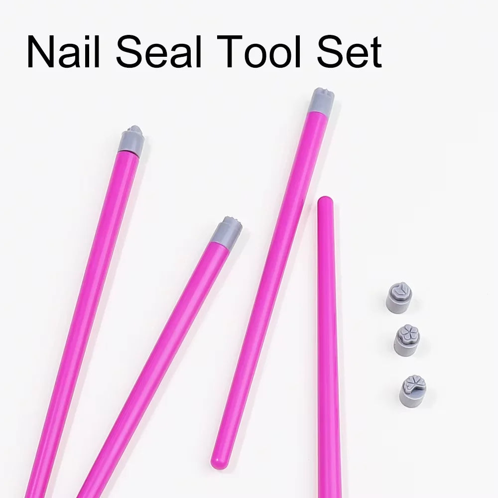 5/10Pcs Set Nail Art Stamp Pen DIY Floral Butterfly Nail Graffiti Nail Dotting Tools Polishing Painting Drawing Manicure Tools