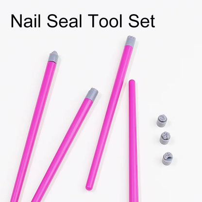 5/10Pcs Set Nail Art Stamp Pen DIY Floral Butterfly Nail Graffiti Nail Dotting Tools Polishing Painting Drawing Manicure Tools