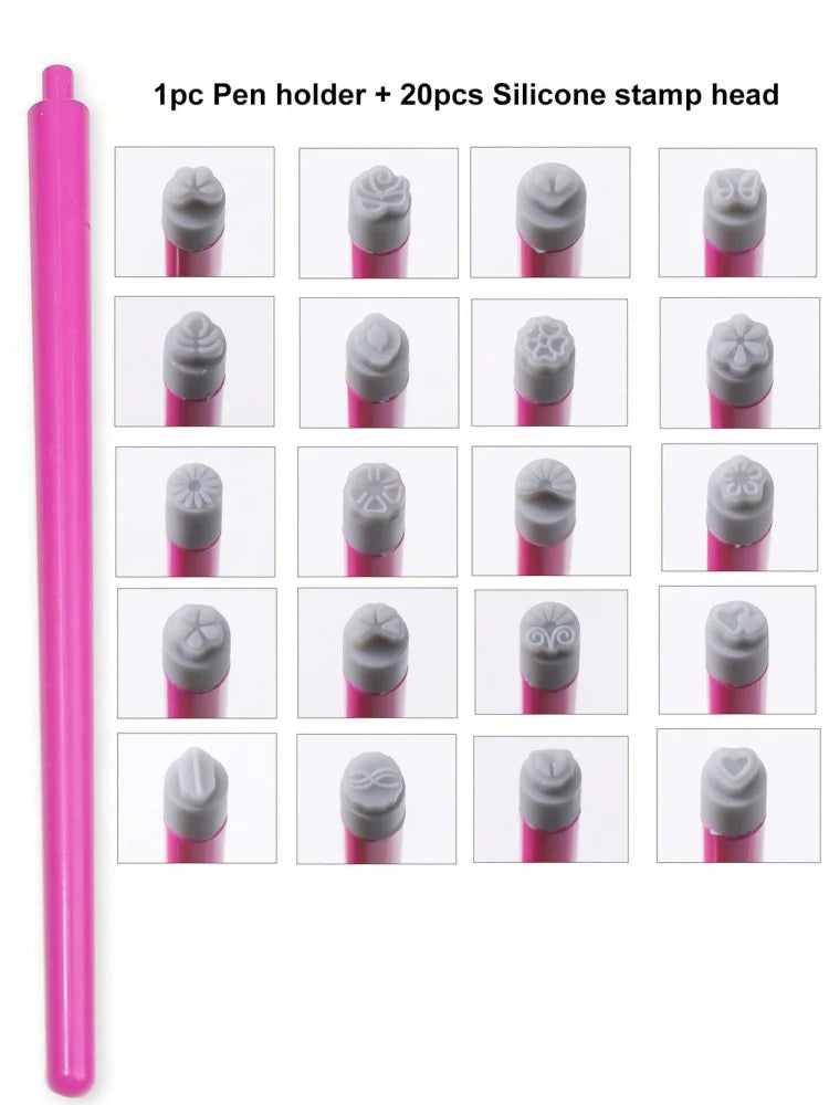 5/10Pcs Set Nail Art Stamp Pen DIY Floral Butterfly Nail Graffiti Nail Dotting Tools Polishing Painting Drawing Manicure Tools