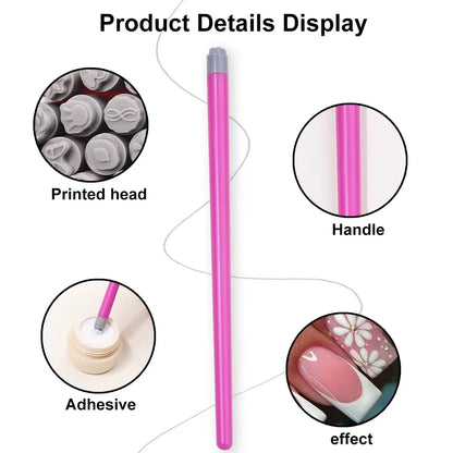 5/10Pcs Set Nail Art Stamp Pen DIY Floral Butterfly Nail Graffiti Nail Dotting Tools Polishing Painting Drawing Manicure Tools