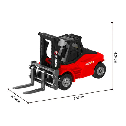 HUINA 1:80 Construction Alloy Diecast Car Model Forklift Roller Dumper Excavator Engineering Agitator Truck Toy Collection Gift