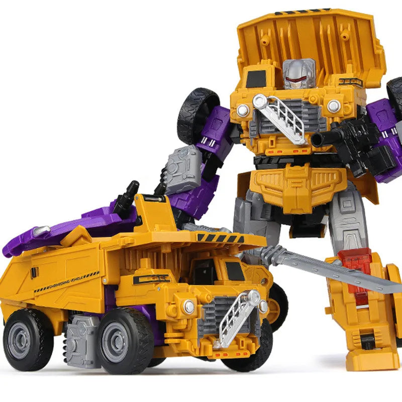 Jinjiang 6 IN 1 Devastator Classic Toys Cool Transformation Action Figure KO GT Truck Excavator Crane Model Robot Boy Adult Gift