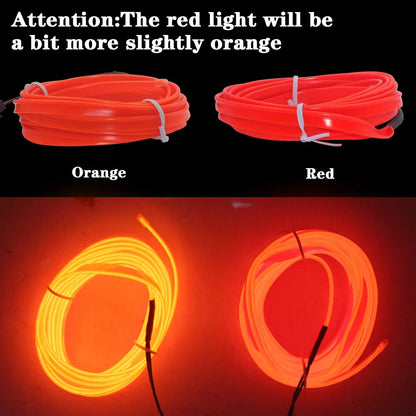 1M/2M/3M/5M Car Interior Led Decorative Lamp EL Wiring Neon Strip For Auto DIY Flexible Ambient Light Party Atmosphere Diode USB