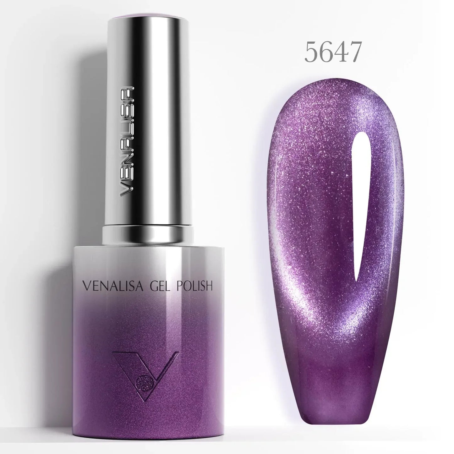 1pc Venalisa 10ml Nail Gel Polish Kit with Soft Texture Round Brush Hema/TPO Free Soak off Sparkle Cat Eye Lacquer Color Palett